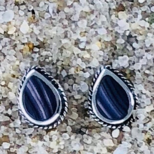 E1057 Novette Beads Small Wampum Sterling Silver Earrings