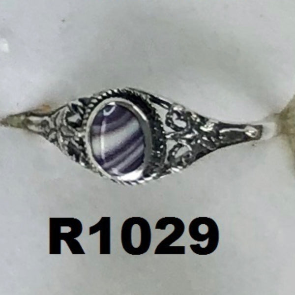 R1029 Sterling Silver Wampum Ring