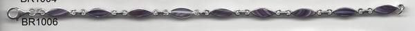 BR1006 Novette 7 Inches Wampum Sterling Silver Bracelet