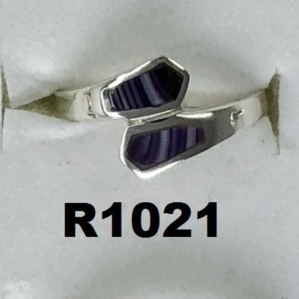 R1021 Sterling Silver Wampum Ring
