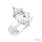 0.12 Ctw Diamond Engagement Ring Setting in 14K White Gold