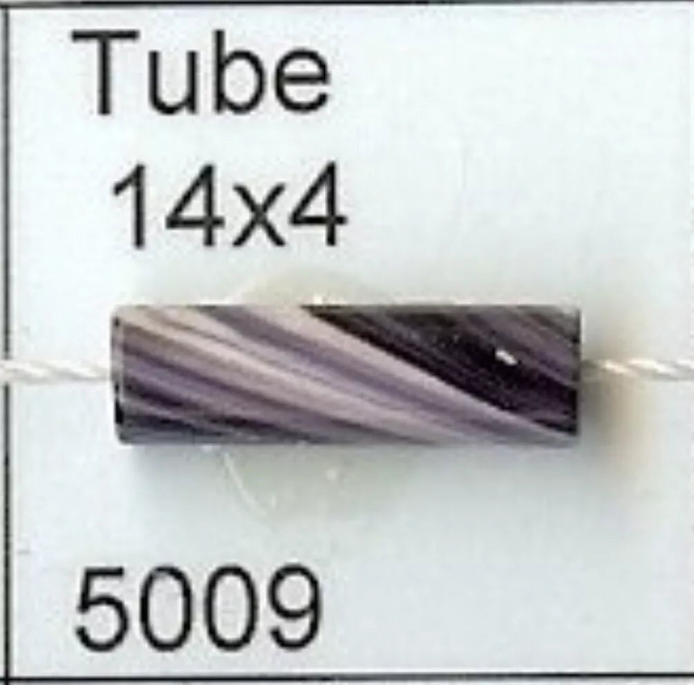 5009a 18x5mm purple tube wampum