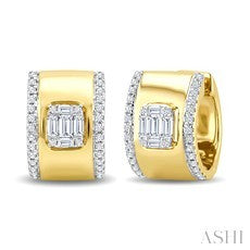 0.35 Ctw Diamond Earrings in 10K Yellow Gold