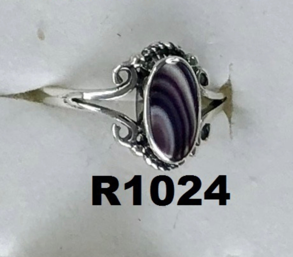 R1024 Wampum Sterling Silver Ring