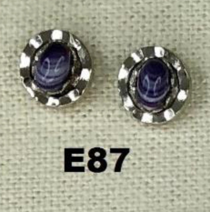 E87 Stud Wampum Costume Earrings