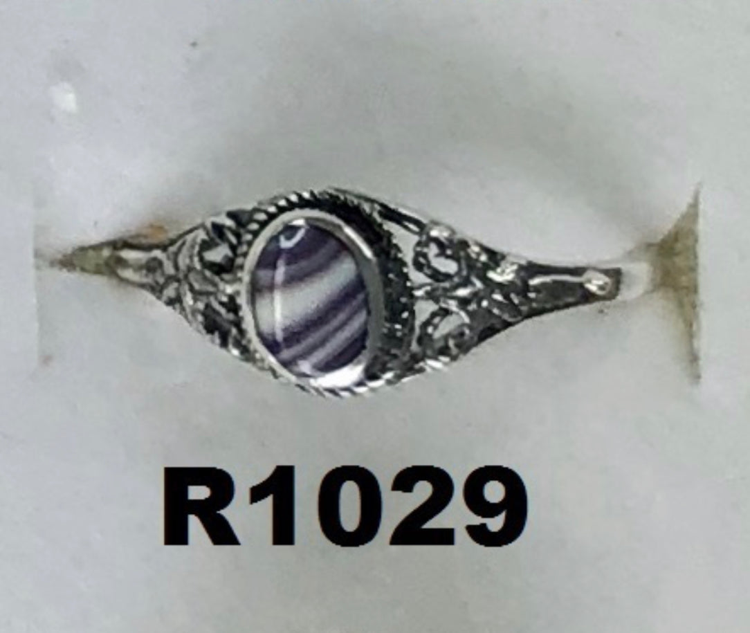 R1029 Sterling Silver Wampum Ring