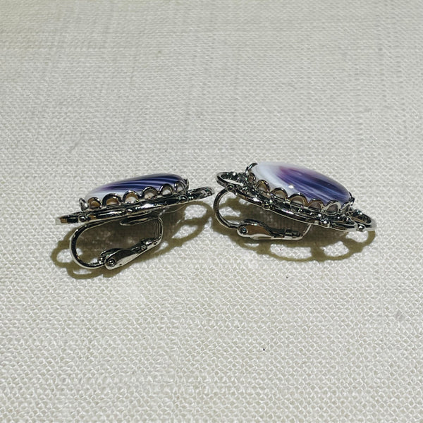 E100 Clip Wampum Costume Earrings