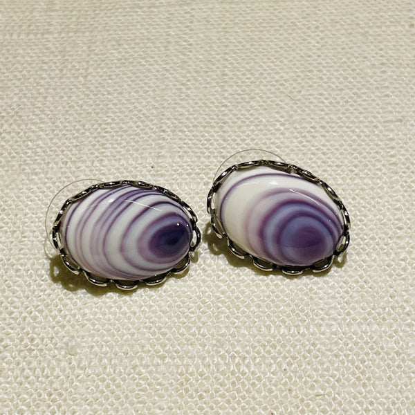 E57 Stud Wampum Costume Earrings