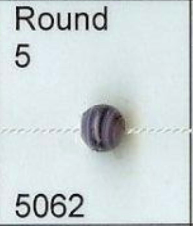 5062 Round 5mm purple wampum