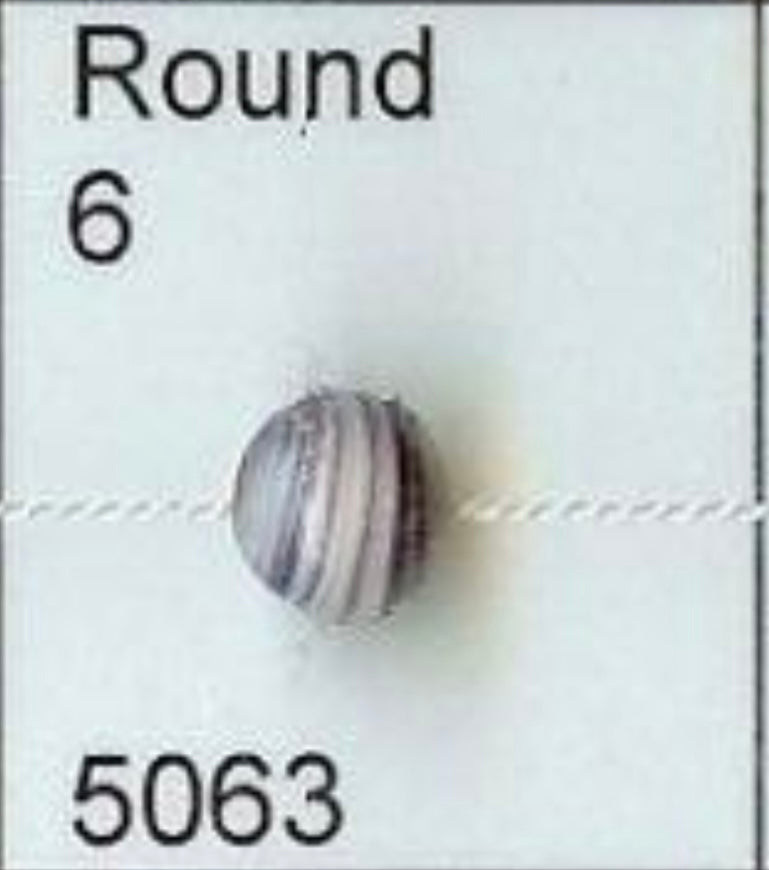 5063 Round 6mm purple wampum