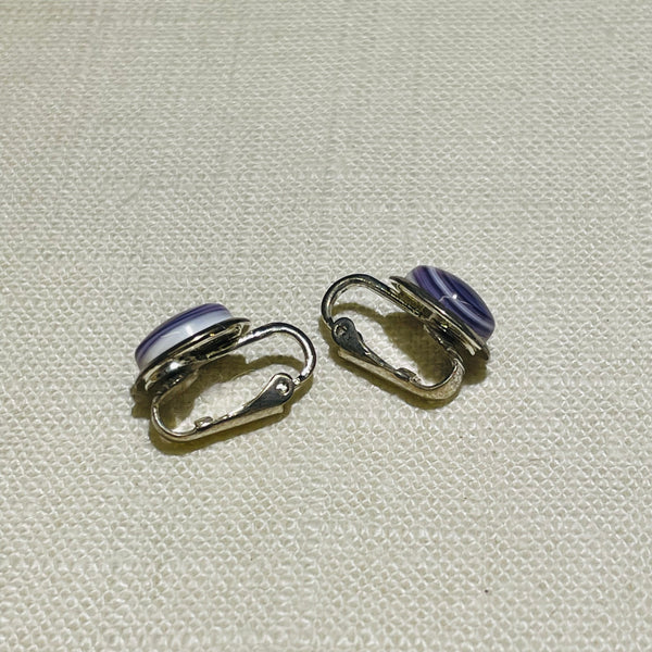 E316 clip Wampum Costume Earrings