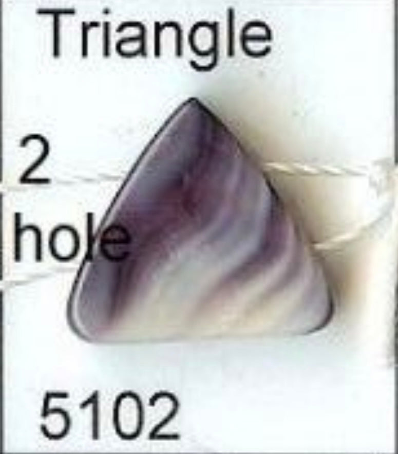 5102 Triangle / 2 hole purple wampum