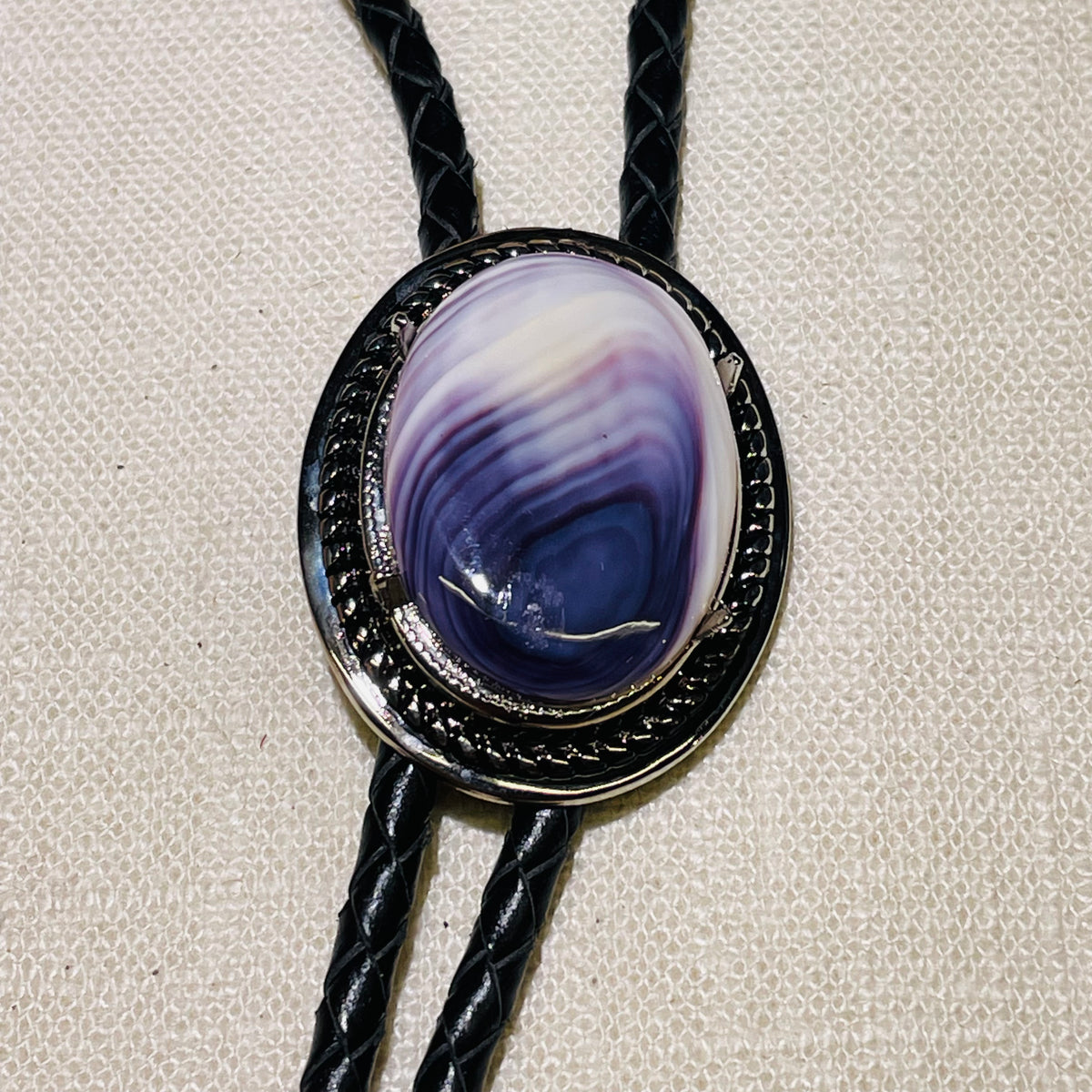 BOL7 Oval Bolo Wampum Costume