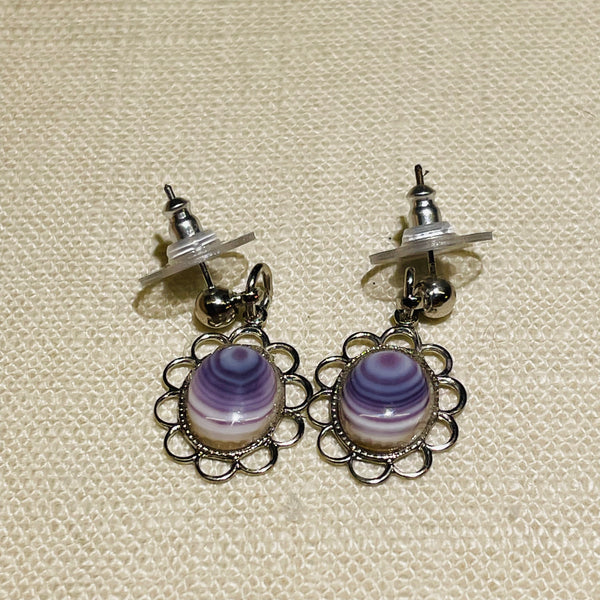 E148 Wampum Costume Earrings