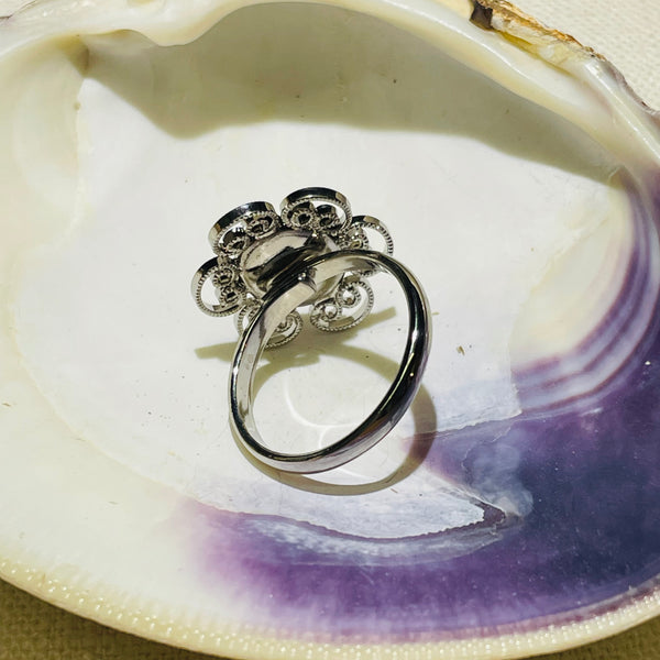 R189 Costume Wampum Ring adjustable size