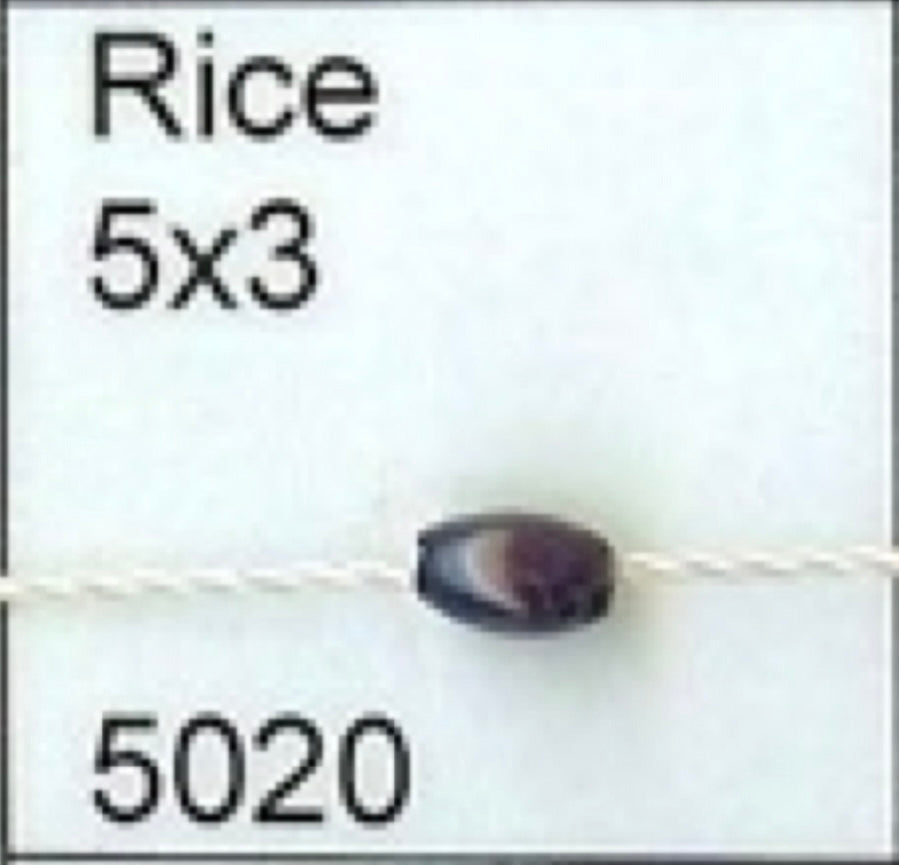 5020 rice 5x3mm purple wampum