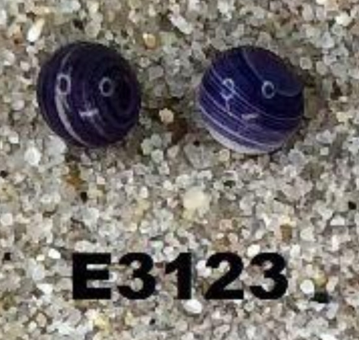 E3123 Wampum Natural Earrings Sterling Silver