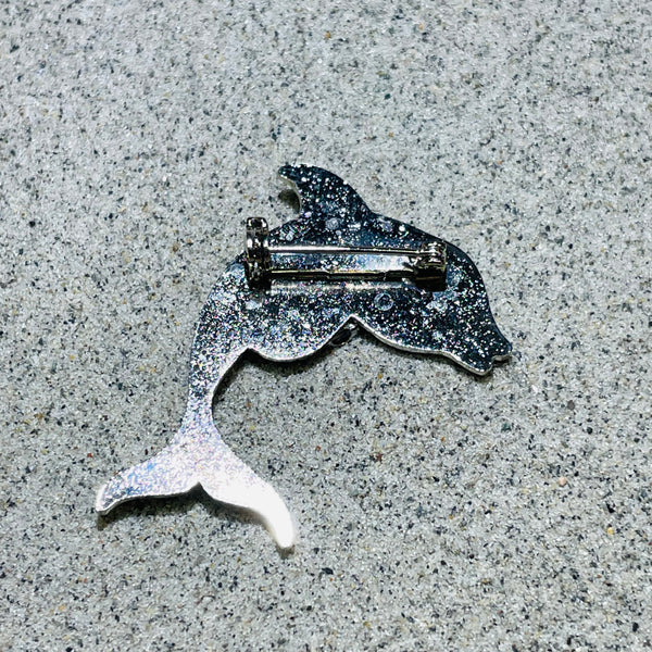B10 Dolphin Brooch/Pin Wampum Costume