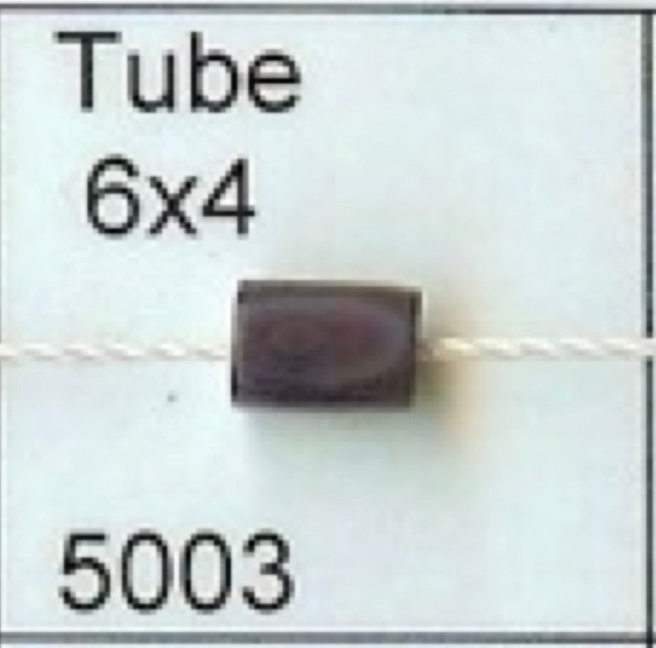 5003 6x4mm purple tube wampum