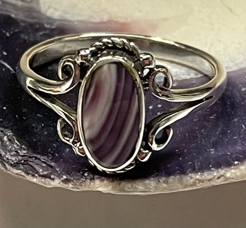 R1024 Wampum Sterling Silver Ring