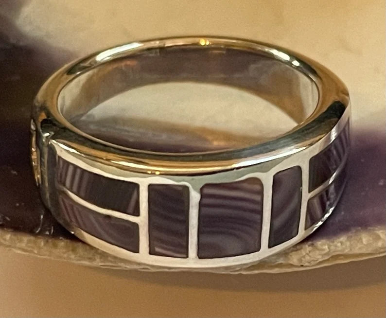 R1051 Sterling Silver Wampum Ring