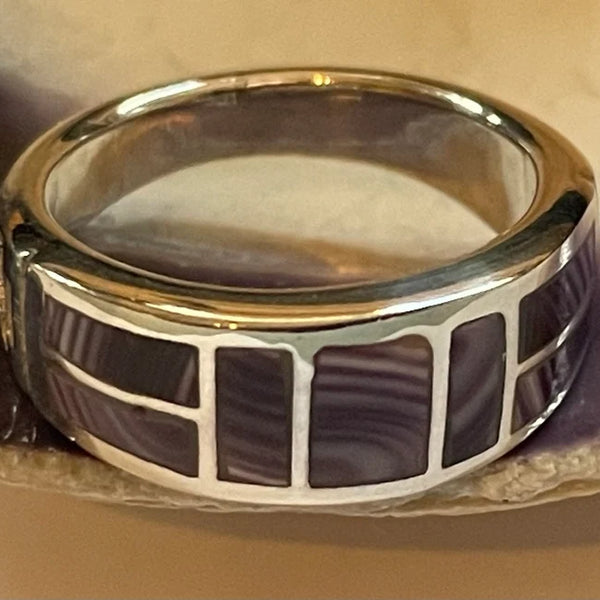 R1051 Sterling Silver Wampum Ring