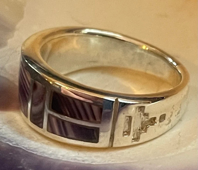 R1051 Sterling Silver Wampum Ring