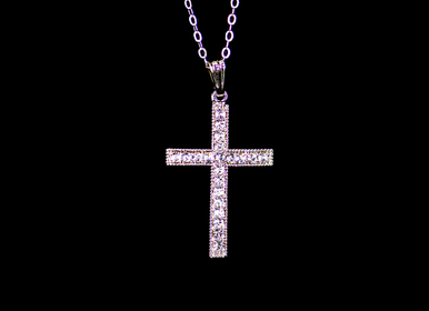 Sterling Silver Cross with Swarovski Crystal