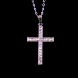 Sterling Silver Cross with Swarovski Crystal