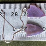 E3102 Arrowhead Wampum Natural Earrings Sterling Silver