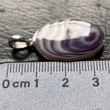 P1086 Oval XL Sterling Silver Wampum Inlay Pendant