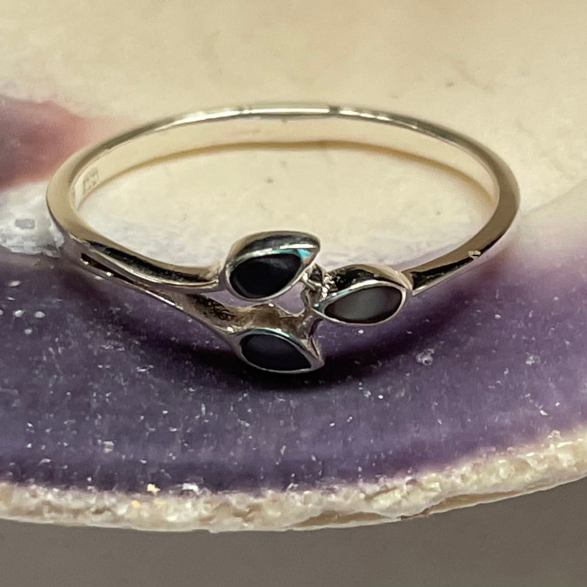 R1012 Sterling Silver Wampum Ring