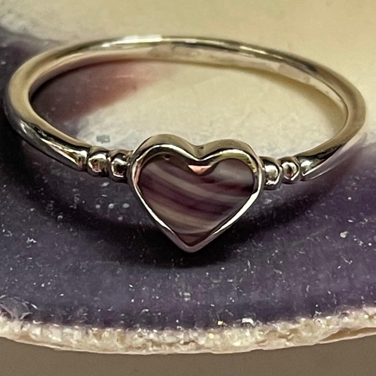 R1020 Sterling Silver Wampum Ring