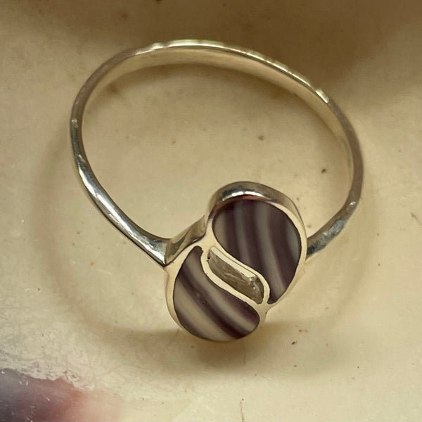R1002 Sterling Silver Wampum Ring