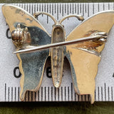 B1020 Butterfly Brooch/Pin Wampum Sterling Silver