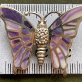 B1020 Butterfly Brooch/Pin Wampum Sterling Silver