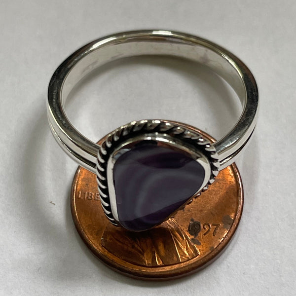 R1045 Sterling Silver Wampum Ring