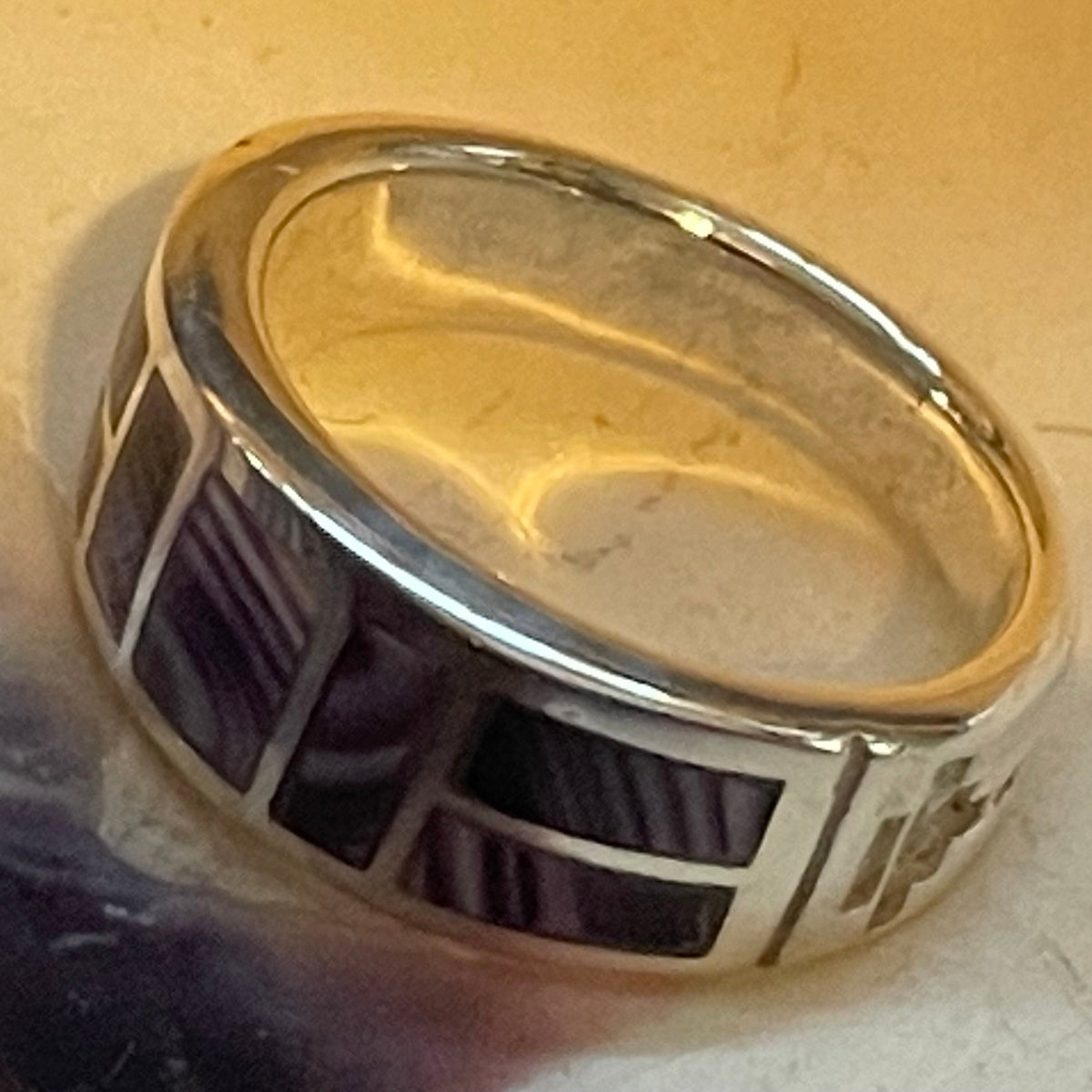 R1051 Sterling Silver Wampum Ring
