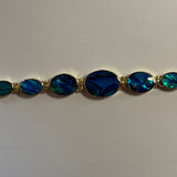 BR1031 Oval Graduated 7.25 Inches Wampum Sterling Silver Bracelet