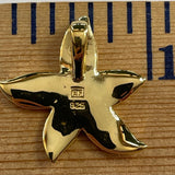 P1091 Flower Sterling Silver Wampum Inlay Pendant