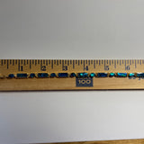 BR1007 Rectangle/Oval 7.5 Inches Wampum Sterling Silver Bracelet