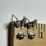 E1115 Butterfly Small Wampum Sterling Silver Earrings