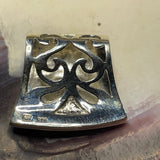 P1077 Slide Large Wampum Sterling Silver Inlay Pendant