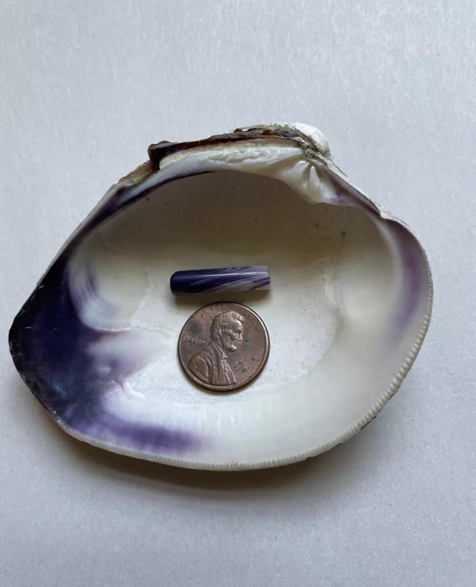 5012 20x5mm purple tube wampum