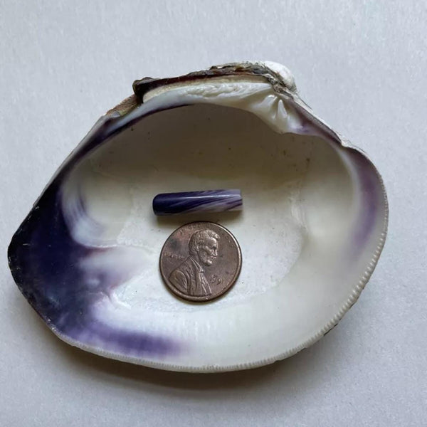 5012 20x5mm purple tube wampum