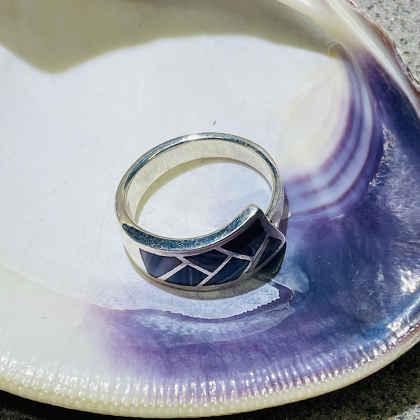 R1040 Sterling Silver Wampum Ring