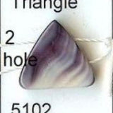 5102 Triangle / 2 hole purple wampum