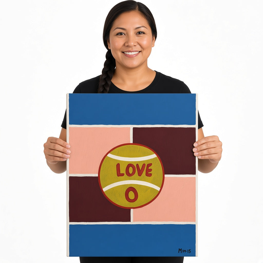 Love Ball — unique person holding canvas