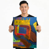 Yellow Castle — unique person holding canvas