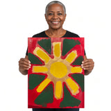 Sun Rays — unique person holding canvas